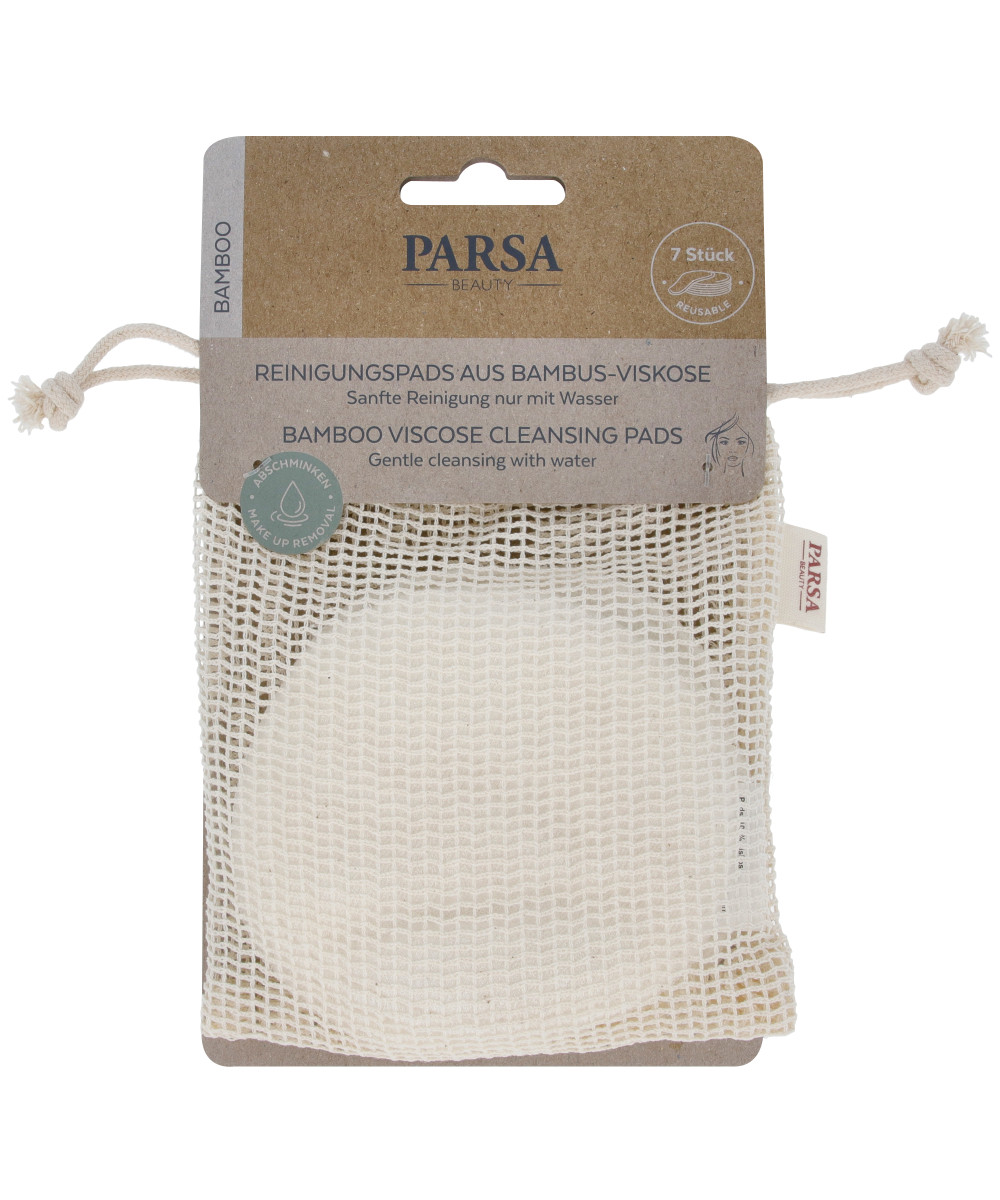 PARSA ECO atkārtoti lietojami tīrīšanas diski no bambusa viskozes, 7 gab.