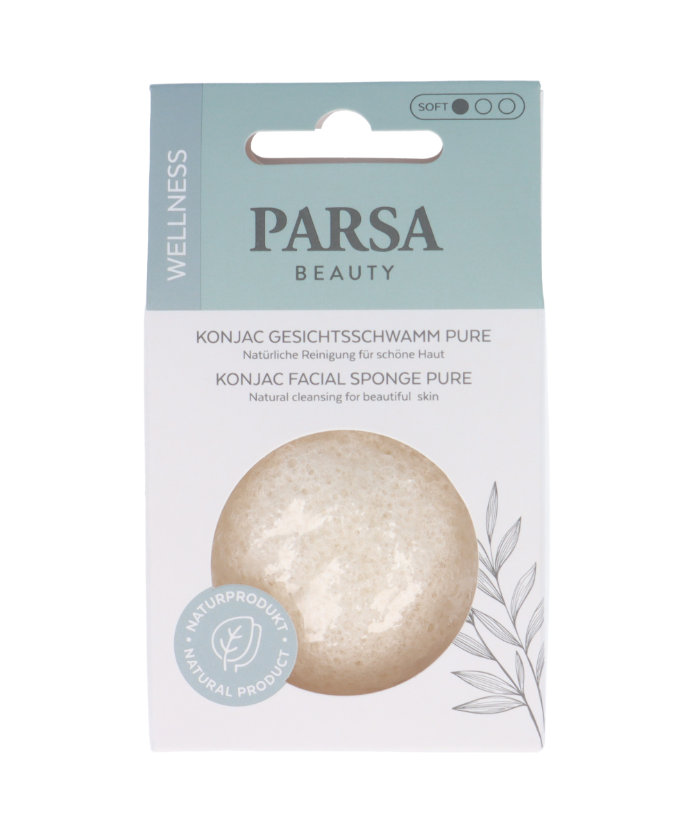 PARSA WELLNESS Konjac Pure sejas tīrīšanas sūklis