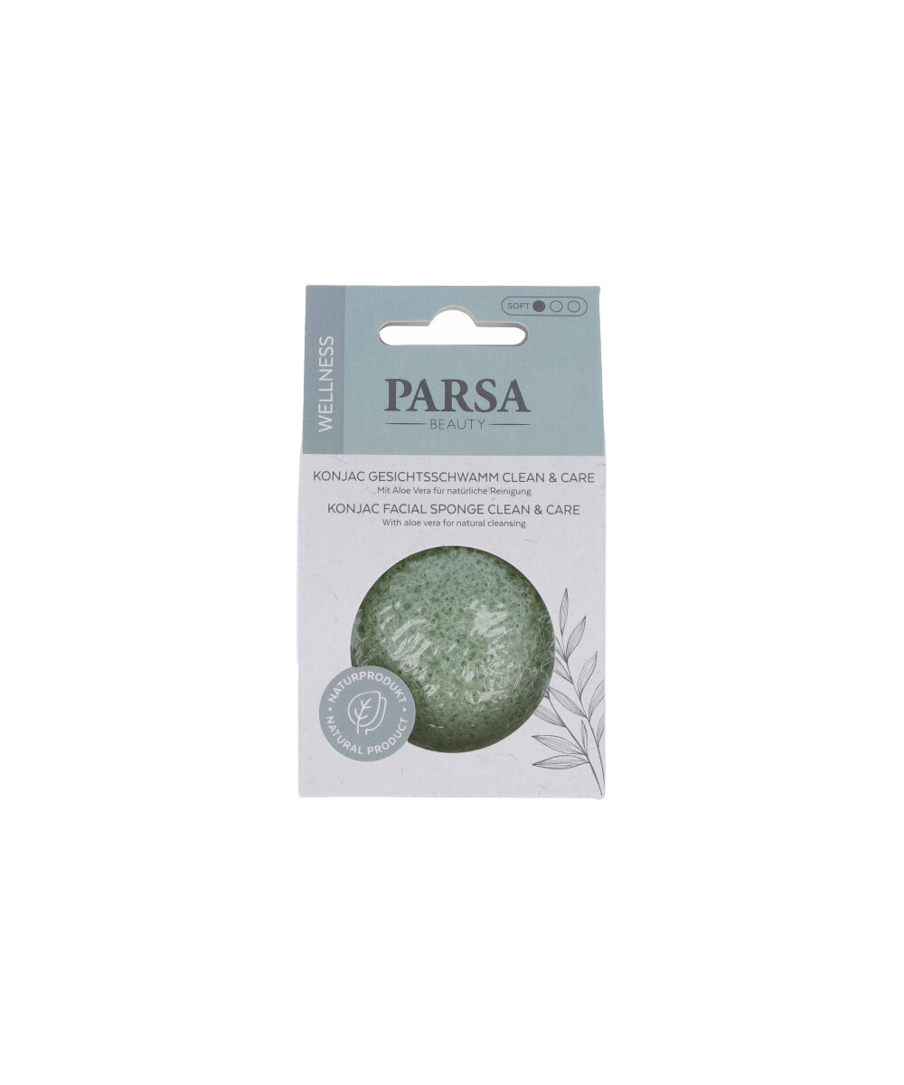 PARSA WELLNESS Konjac Aloe Vera sejas attīrošā sūklīte