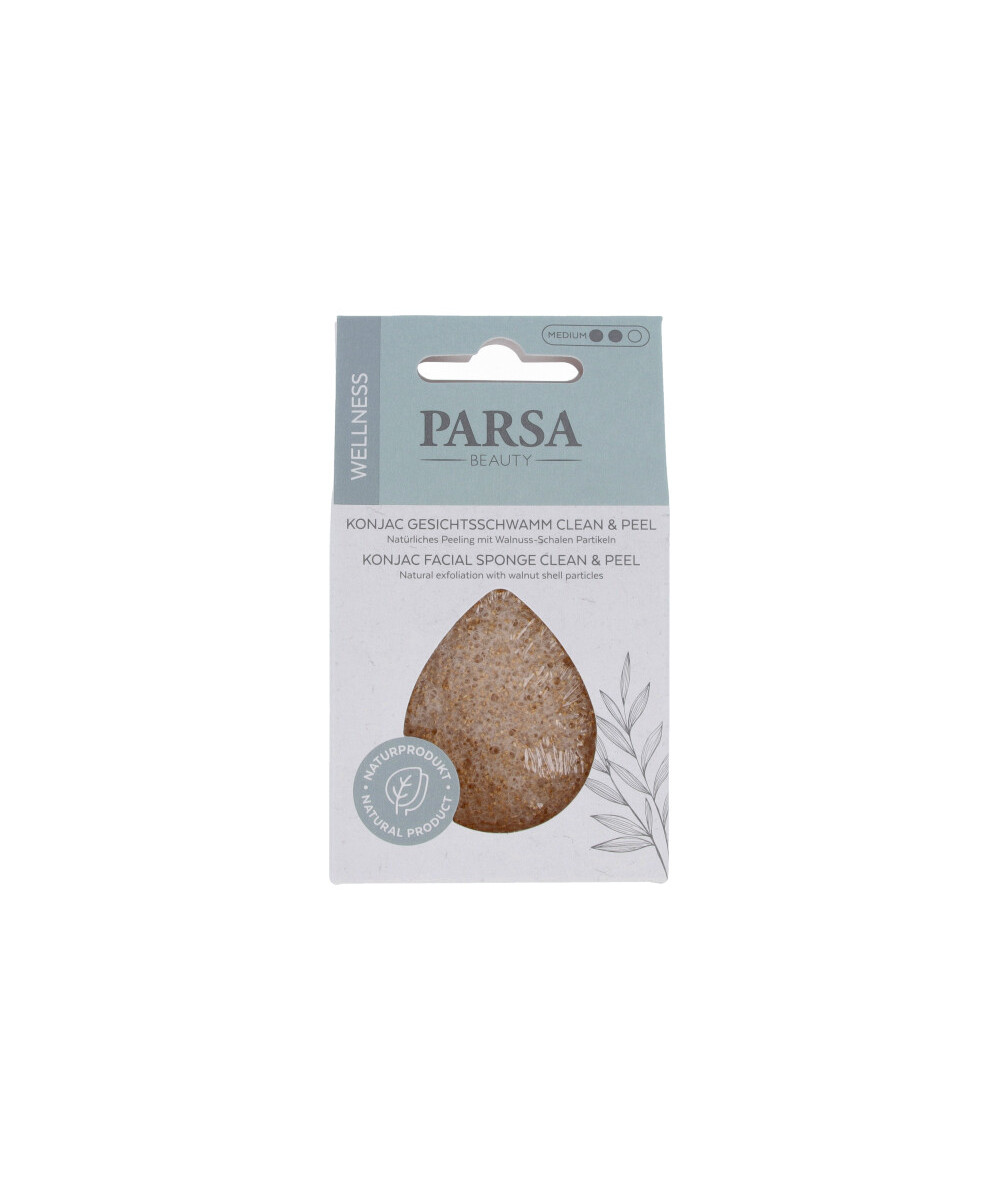PARSA WELLNESS Konjac Clean & Peel sejas attīrošā sūklīte