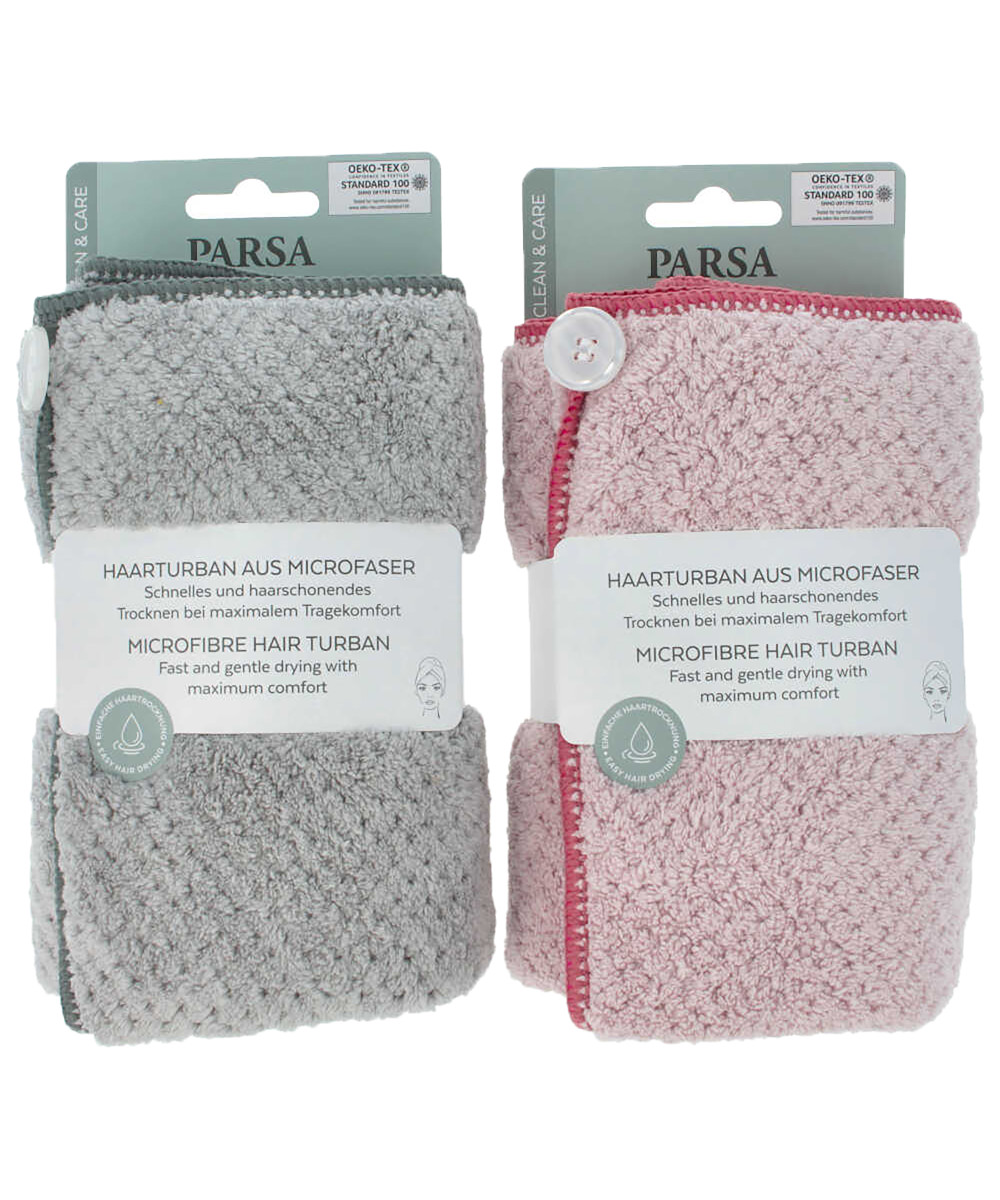 PARSA WELLNESS galvas dvielis – turbāns, 2 gab.