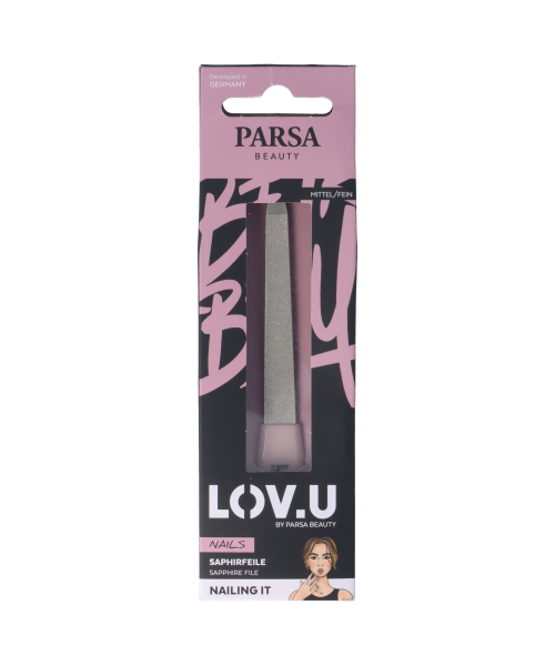 PARSA LOV.U safīra nagu vīle, maza, rozā krāsa