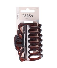 PARSA ESSENTIAL matu knaibles ar neslīdošu silikonu, brūnā krāsā.