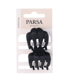 PARSA ESSENTIAL vidēja izmēra matu knaibles, matētas melnā krāsā, 2 gab.