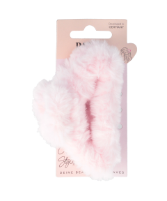 PARSA HAIR HERO COZYSTY mākslīgās kažokādas matu knaibles, rozā krāsā