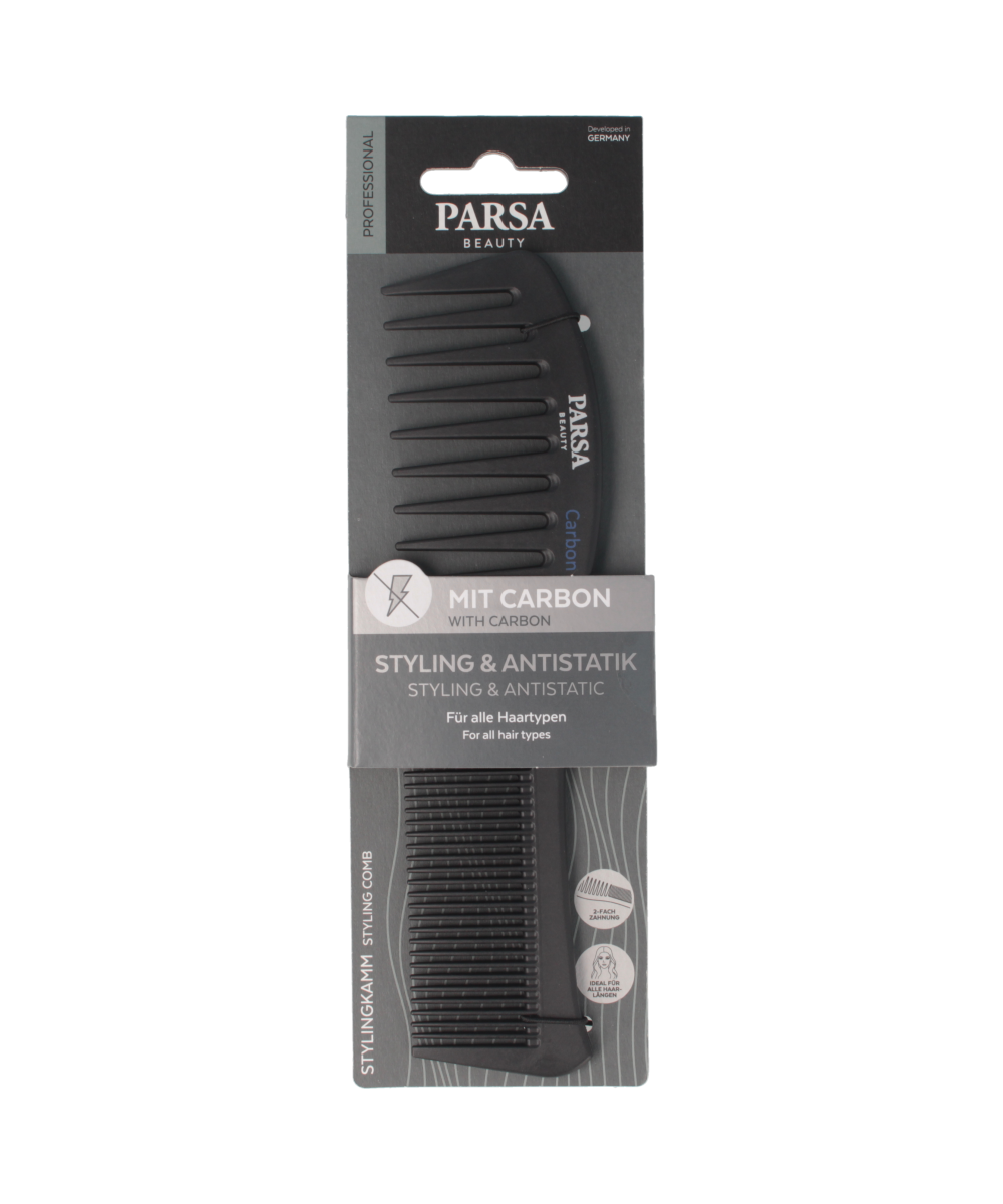 PARSA PROFESSIONAL CARBON dubultās veidošanas ķemmes ar oglekļa šķiedru