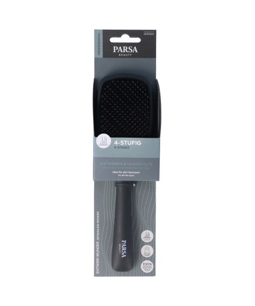 PARSA PROFESSIONAL izķemmēšanas suka ar rokturi, melna