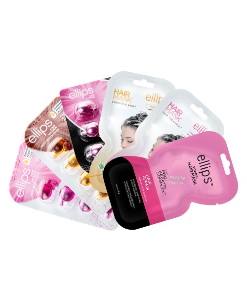 KOMPLEKTS 2. ELLIPS bojātiem matiem, 6 gab.